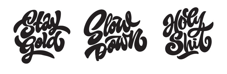 Fototapeta premium Hand drawn motivation lettering phrase in modern calligraphy style. Inspiration slogan for print and poster design. Vector