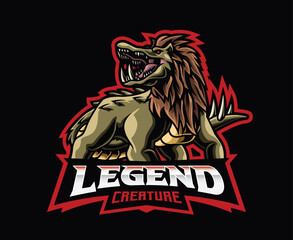 Ammit goddess mascot logo design