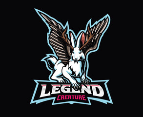 Wolpertinger mascot logo design