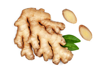 Ginger root isolated on a white background