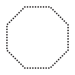 Octagon symbol dotted shape vector icon for creative graphic design ui element in a pictogram illustration