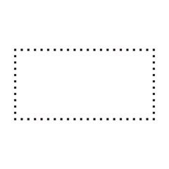 Rectangle shape dotted icon vector symbol for creative graphic design ui element in a pictogram illustration