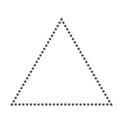 Triangle shape dotted icon vector symbol for creative graphic design ui element in a pictogram illustration