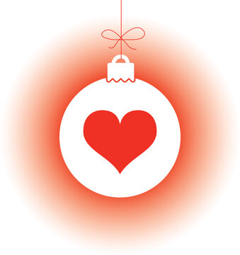 Christmas ball vector icon illustration xmas