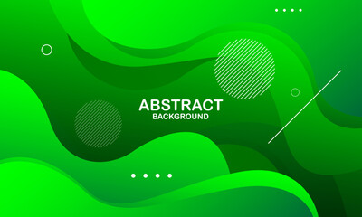Abstract green background with wave. Vector illustration