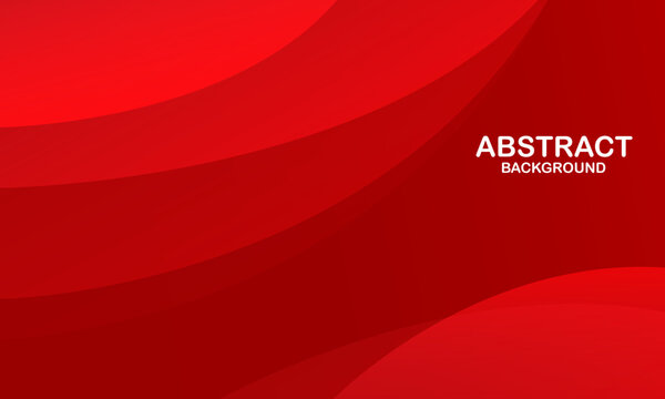 Abstract red background with waves. Vector illustration