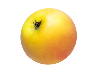 Toki apple or Yellow apple fruit isolated on white PNG File.