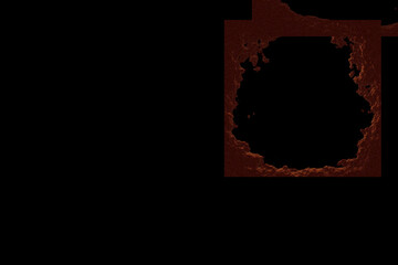 bronze frame on black background for titles 3d rendering