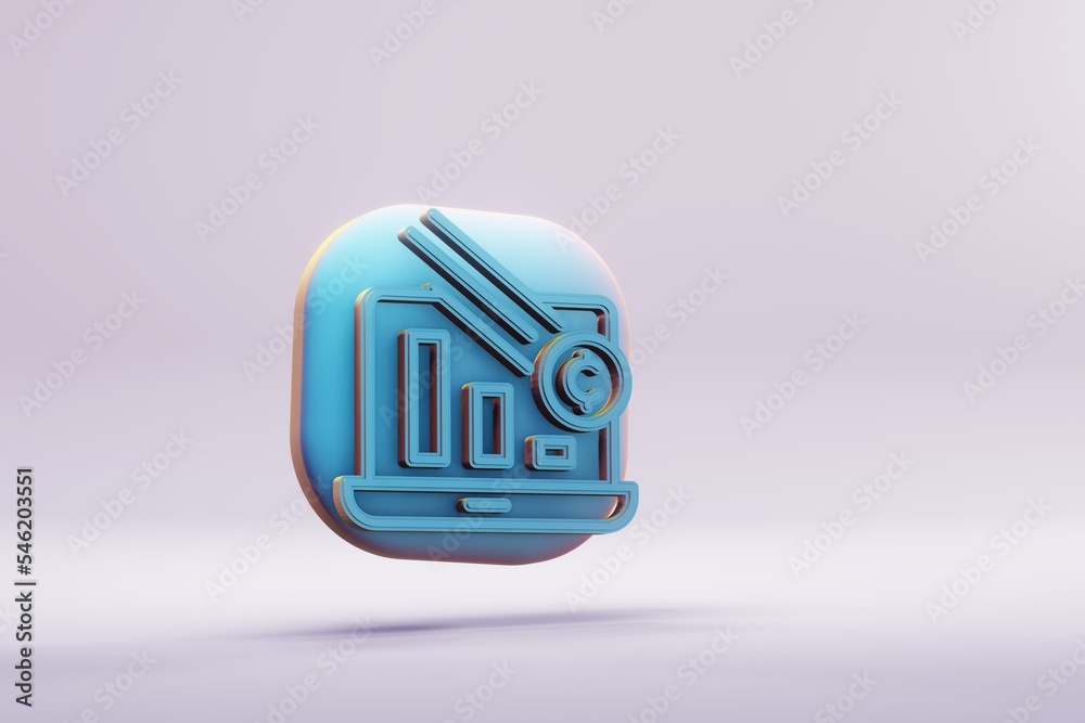 Leinwandbilder beautiful abstract illustrations blue cryptocurrency statistics symbol icons on a wonderful backgrou