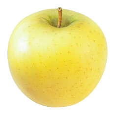 Yellow Apple Isolated on White background, Golden yellow Orin Apple isolated on white With clipping path.