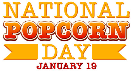 National Popcorn Day Banner Design