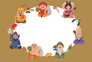 年賀状　七福神