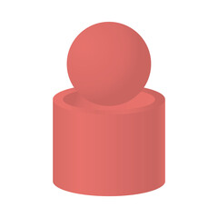 Pink 3d Business Shape 7