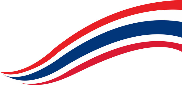 Thailand flag line art PNG 