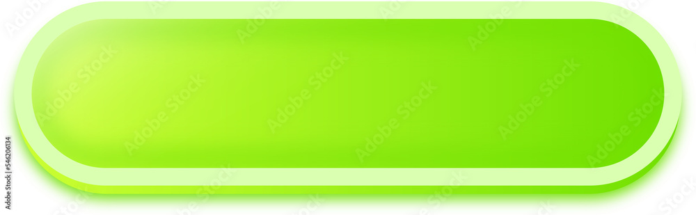 Poster rectangle shape buttons in green colors. user interface element illustration.
