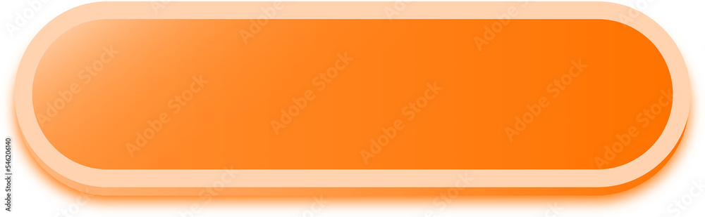 Poster rectangle shape buttons in orange colors. user interface element illustration.