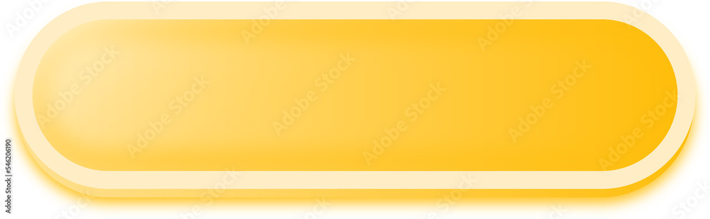 Poster rectangle shape buttons in yellow colors. user interface element illustration.