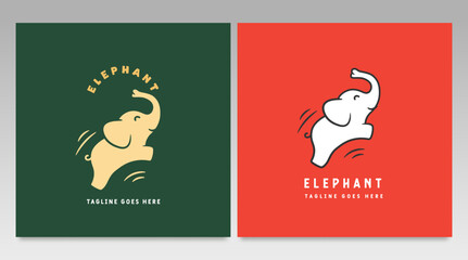 Elephant logo design vector template and Illustration. Animal logo vector