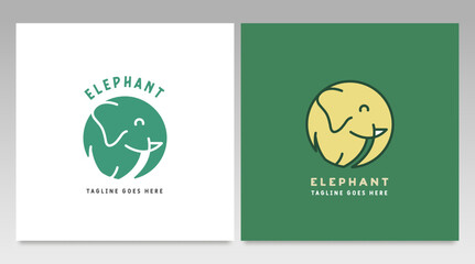 Elephant logo design vector template and Illustration. Animal logo vector
