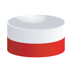 Red and White 3d Rounded Podium 14