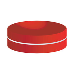 Red and White 3d Rounded Podium 13