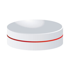 Red and White 3d Rounded Podium 9