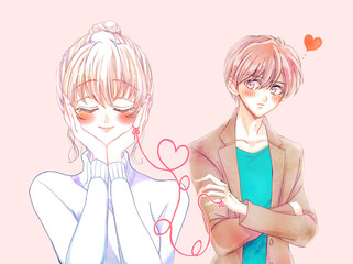 運命の赤い糸で結ばれている男女