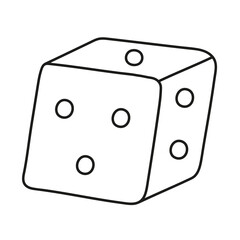 Dice in doodle style