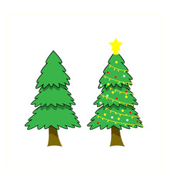 christmas tree set with decoration or without decoration