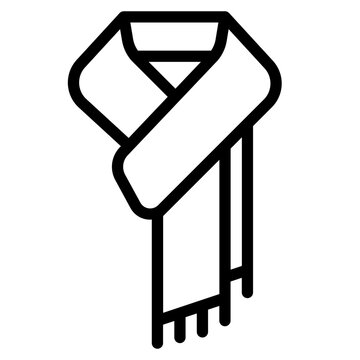 black scarf icon clip art preview