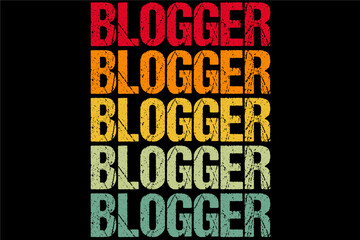 Retro Vintage Blogger T-Shirt Design