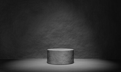 minimal cylinder podium scene for product presentation on 3d rendering