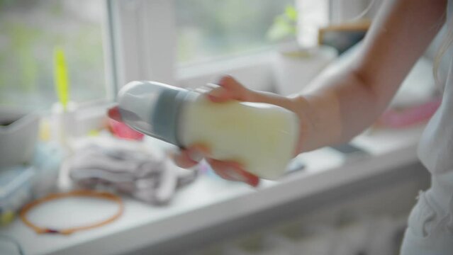 Preparation of infant formula for a child