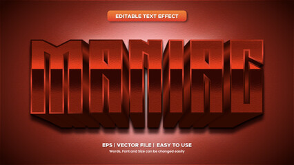 3d style manic text effect, for movie title, header, poster. editable