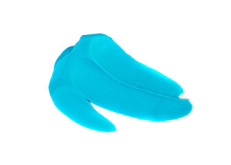 Blue Plasticine Smear Isolated, Smeared Modeling Clay Texture, Creativity Modelling Material, Clay Dough