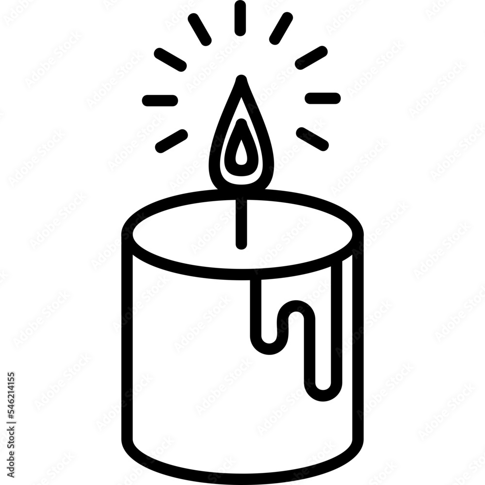 Canvas Prints candle icon