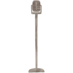 Vintage microphone hand drawn illustration in watercolor design