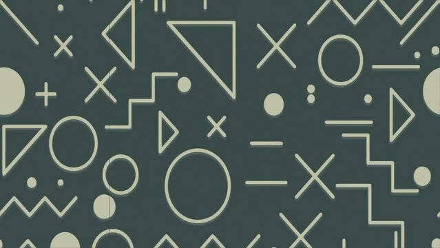 inspiring video to get focus. educational video in memphis style. use as backdrop, aesthetic, psychology or graphics shapes.