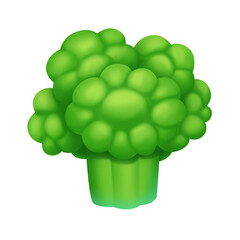 vegetable broccoli food - isolated illustration transparent background - digital painting