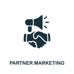 Partner Marketing icon. Monochrome simple Marketing Strategy icon for templates, web design and infographics