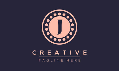 Abstract monogram letter J logo icon design. J creative initial vector template.