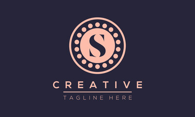Abstract monogram letter S logo icon design. S creative initial vector template.
