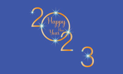 2023 Happy New Year background design. Postcard, banner, poster. design template.