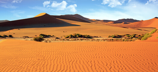 Fototapeta na wymiar Sand Dunes in Namib Desert with natural sand ripples and shadows, Sossusvlei, Namib Naukluft, Namibia