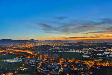 twilight of the yuen long, hong kong 29 July 2012