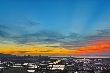 twilight of the yuen long, hong kong 29 July 2012