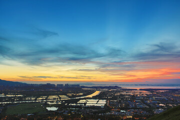 twilight of the yuen long, hong kong 29 July 2012