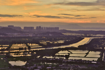 twilight of the yuen long, hong kong 29 July 2012