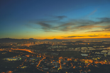 twilight of the yuen long, hong kong 29 July 2012