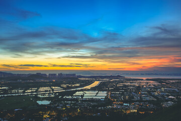 twilight of the yuen long, hong kong 29 July 2012